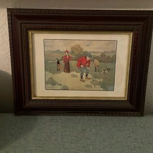 Golf scene framed art